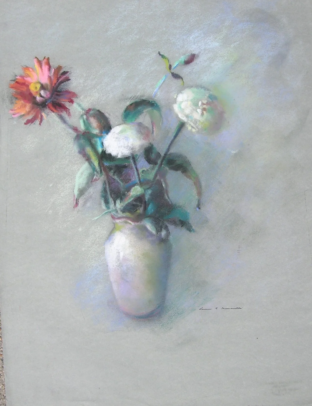 PASTEL: VASE OF FLOWERS 
Unframed $350.



