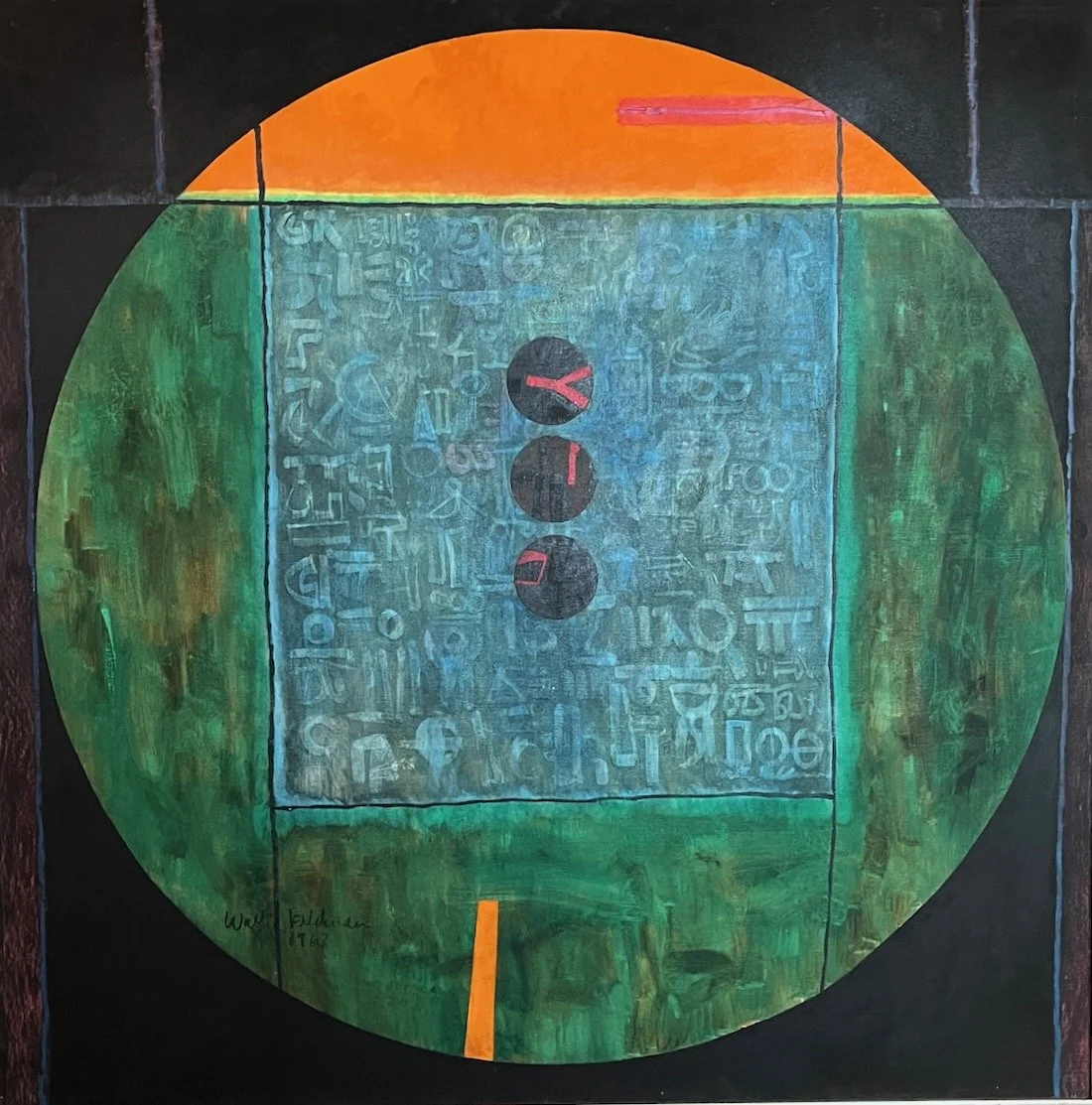 1963, STELE OF THE ASTRONOMER
Provenance: Obelisk Gallery Label verso, Exhibited in deCordova Museum 1964,
Bell Gallery 2018 label verso – Obelisk Gallery in Boston 1966
Framed $4,500.

