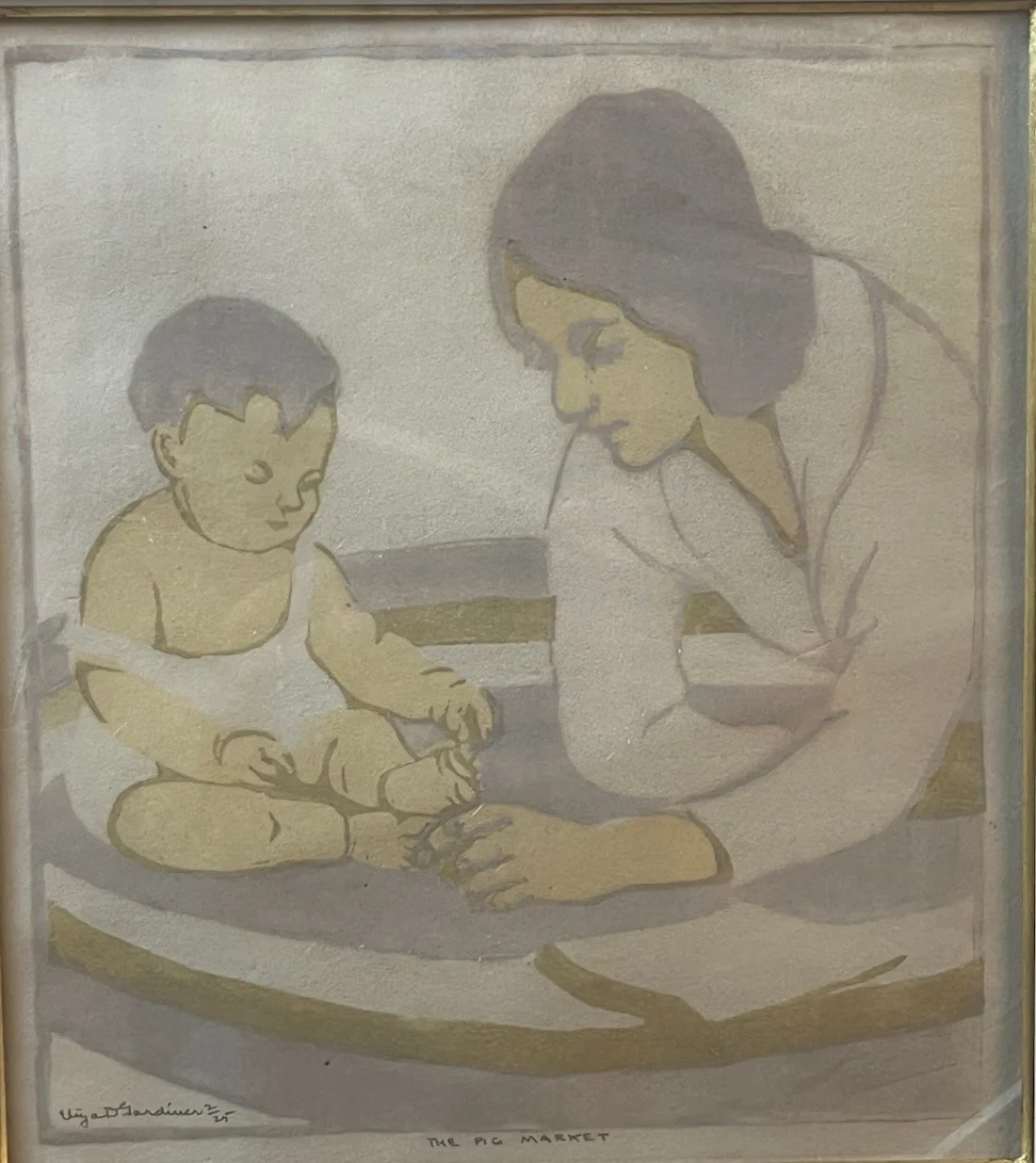 Eliza Gardiner (1871-1926)
THE PIG MARKET 
Framed $600.