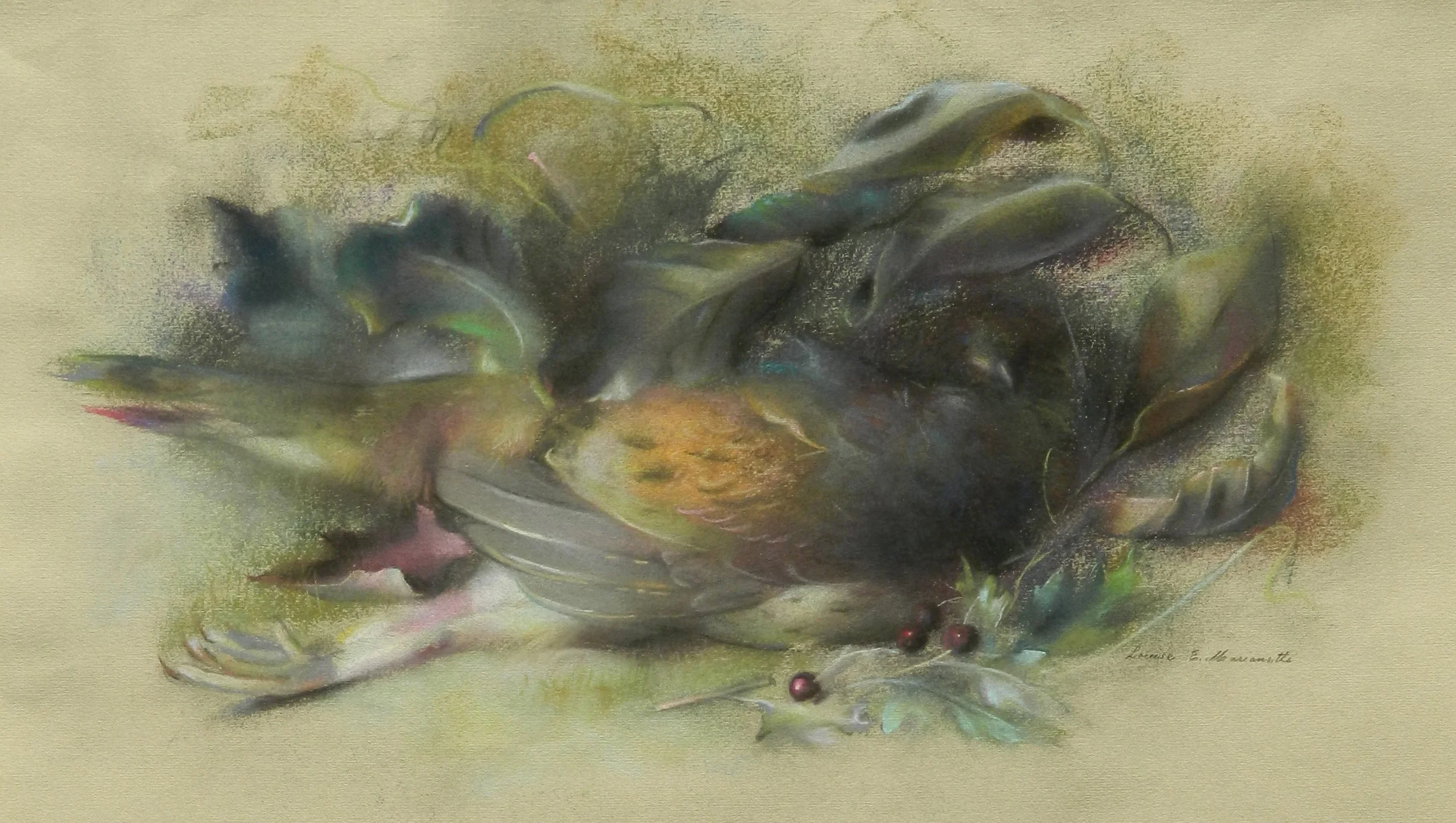 PASTEL: FEATHERED SQUAB
Unframed $200.
