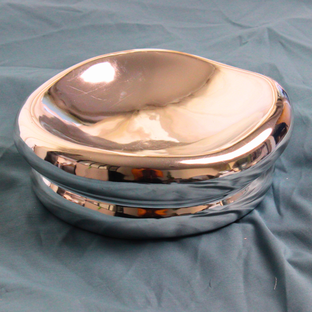 Coupe Asymétrique Décorative Argentée