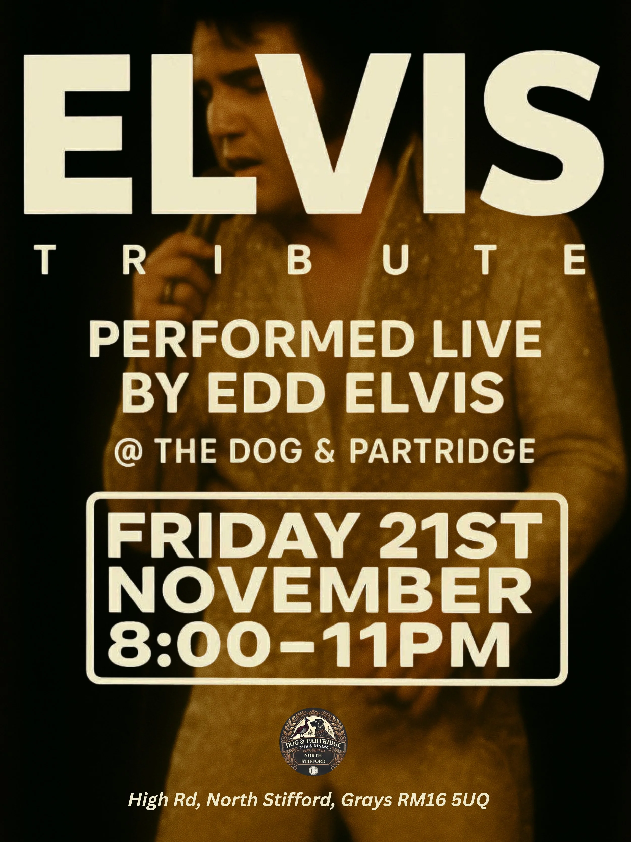 🎙️ An Evening with Elvis – The King Lives On! 👑
Step back in time and experience the magic of Elvis Presley’s greatest hits, performed live with all the energy, charm, and charisma of The King himself!
From rock ‘n’ roll anthems to heartfelt ballad