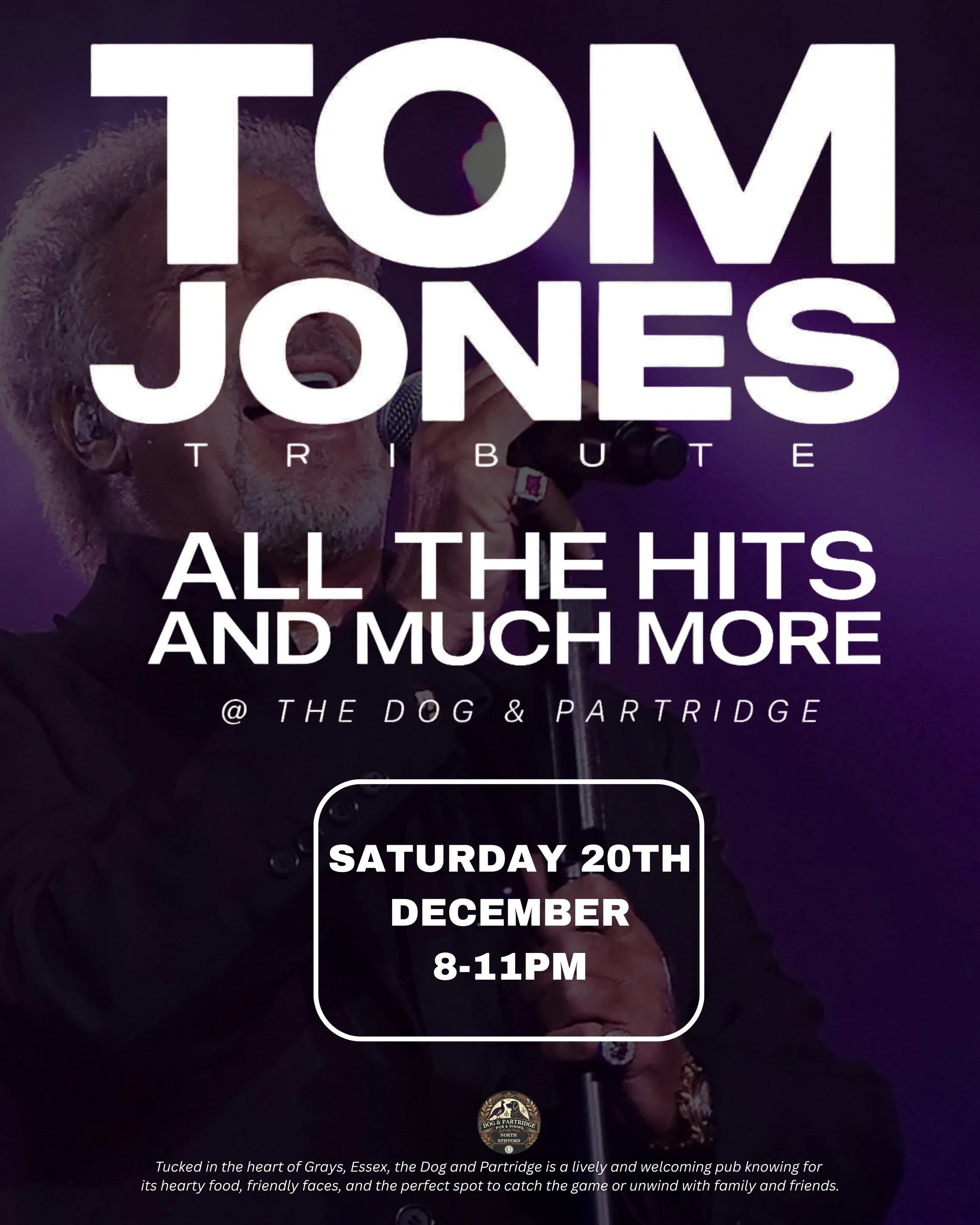An Evening with Tom Jones – The Legend Lives Loud! 🔥
Get ready to feel the power, soul, and unmistakable swagger of Tom Jones as his greatest hits come alive on stage! Experience the smooth vocals, magnetic charm, and timeless showmanship that made 
