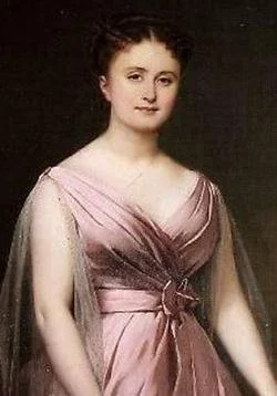 Porträt von Hortense Schneider in rosa Kleid, bekannte Sängerin und Muse von Jacques Offenbach
