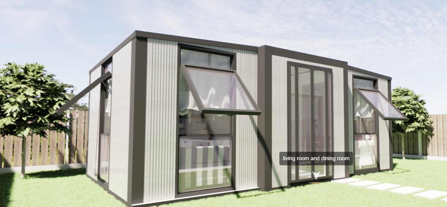 24.5 Square Meters Glass Room (Two Room)