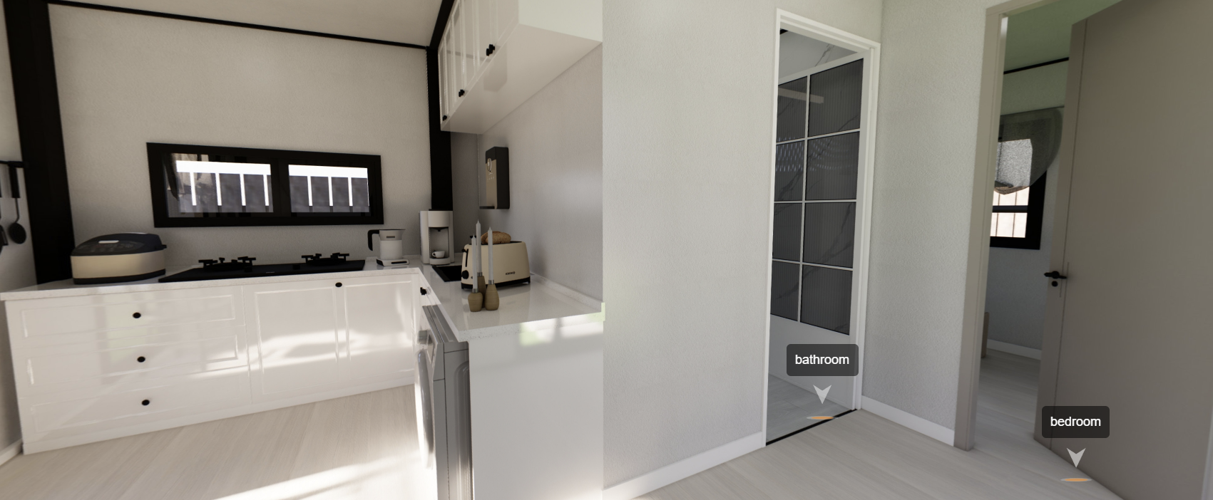 Glass Room (With Kitchen and Bathroom)