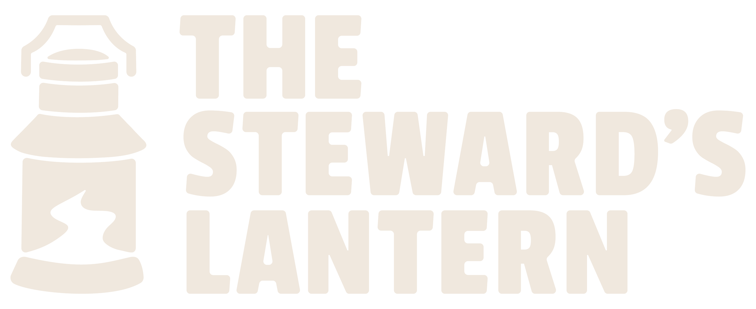 The Steward's Lantern logo with a heritage-style lantern depicted with a flame inside, which is also the shape of a river and a path. Graphic text reads 'The Steward's Lantern'.