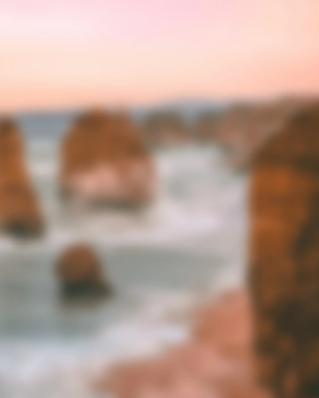 Blurry photo of a well-known beach along the Great Ocean Road (12 apostles), which is where KIRIKA was born.