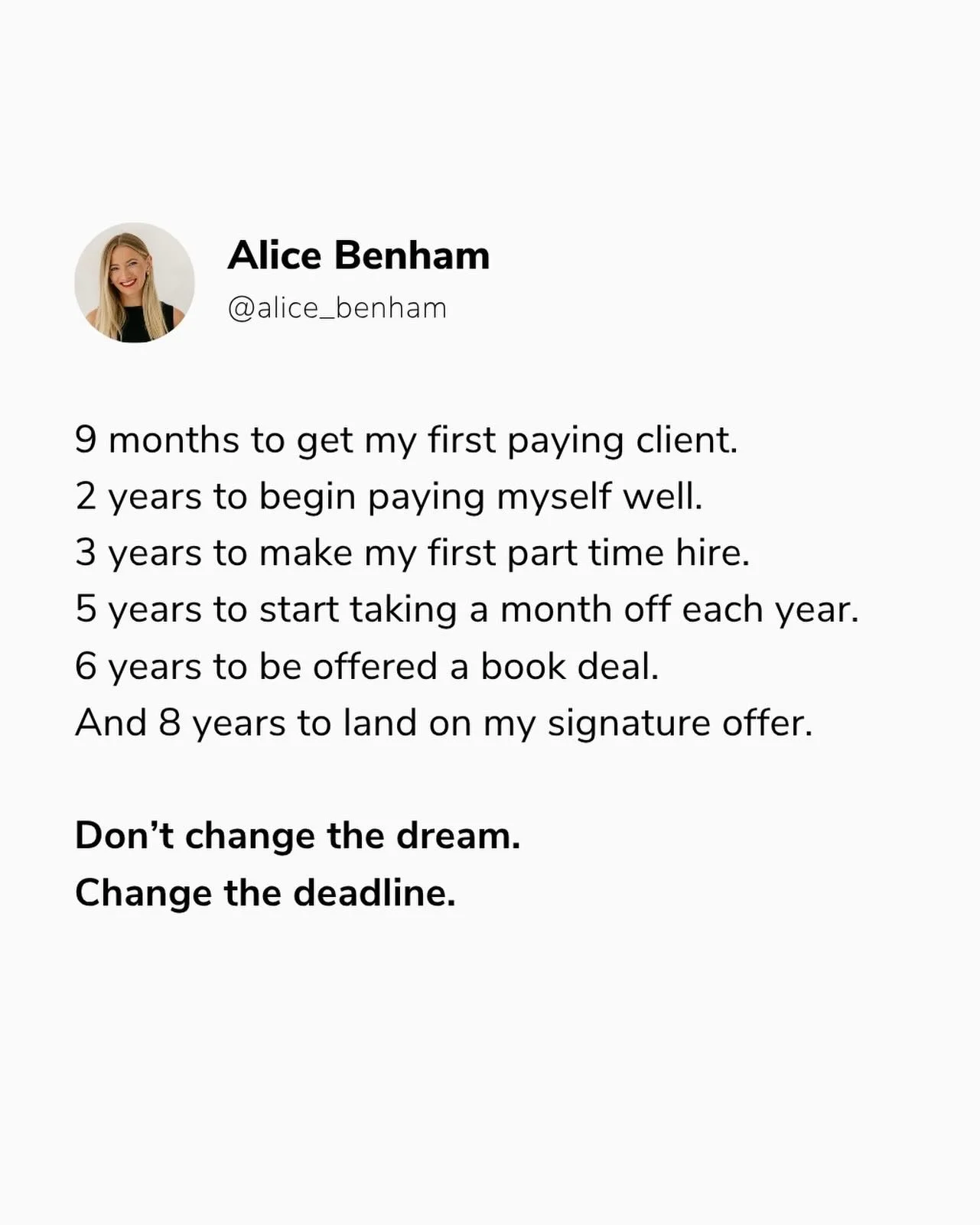 Your goals isn&rsquo;t unrealistic - but your timeline might be. 

Sustainable growth takes time, and your ability to show up in the waiting period is what matters most.