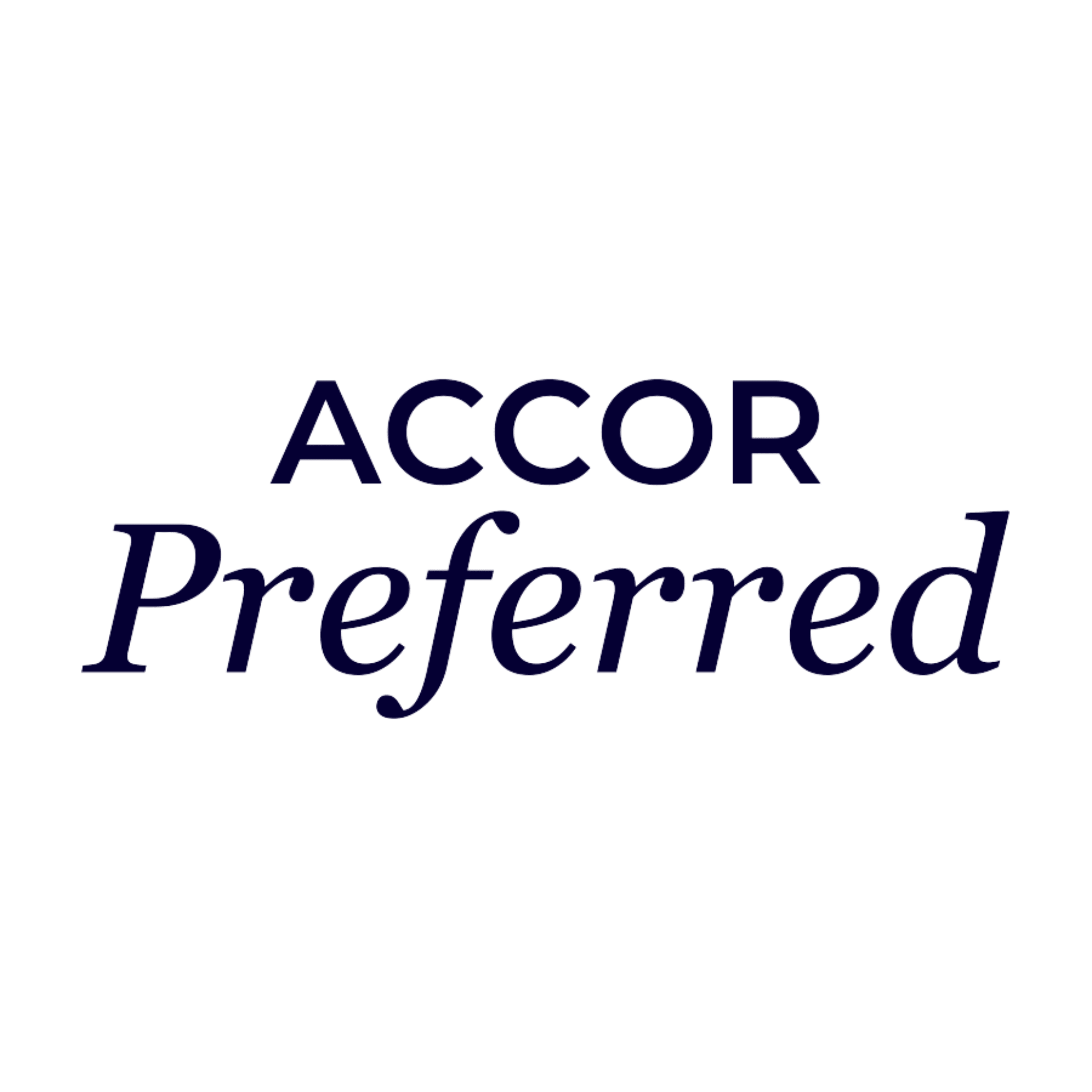 Accor Preferred logo with dark blue text on a green background. Exclusive hotel partner program offering luxury perks, upgrades, and VIP amenities at Accor properties worldwide.