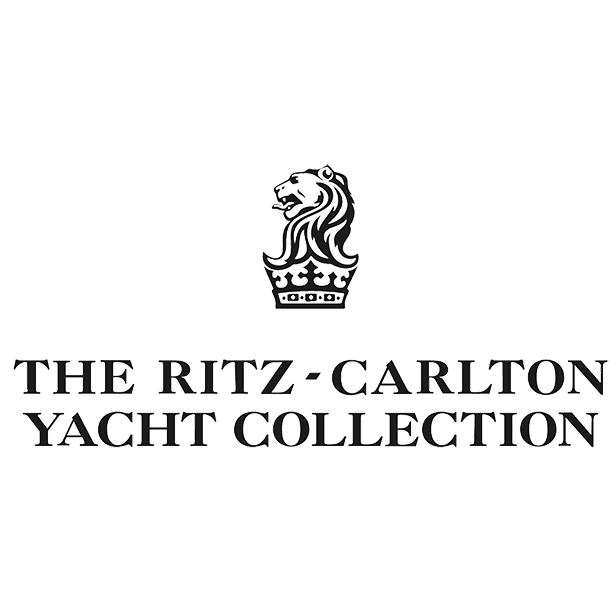 The Ritz-Carlton Yacht Collection logo featuring a crowned lion head silhouette. Ultra-luxury yacht cruises to the Caribbean, Mediterranean, and exclusive global destinations.