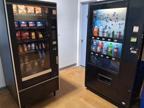 Snack and drink vending machines at Texas Tumble Wash in Hurst TX