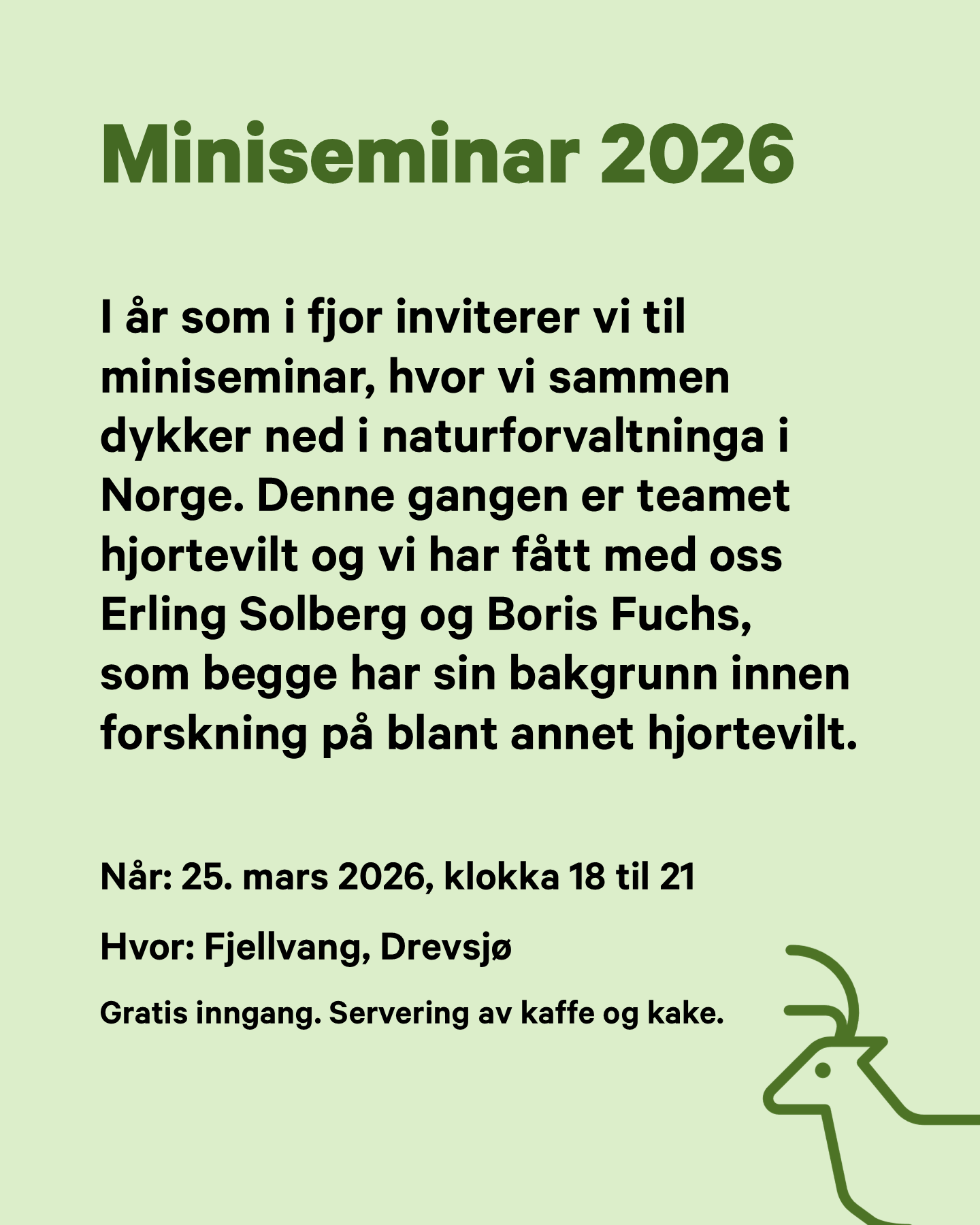 Hjortevilt - miniseminar