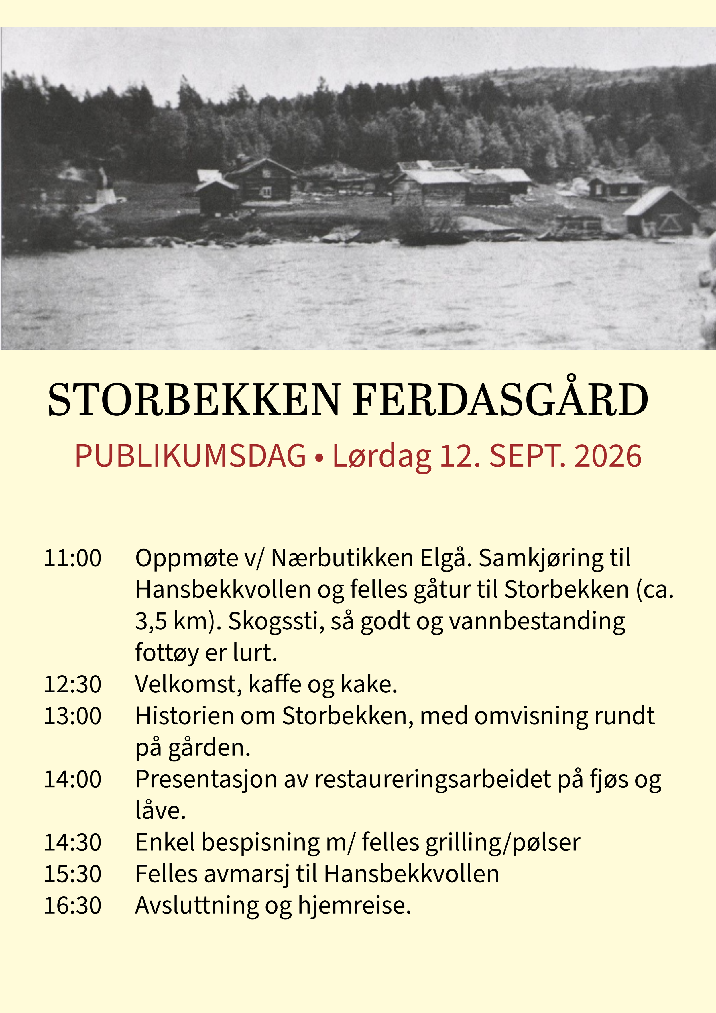 Publikumsdag STORBEKKEN FERDASGÅRD 12.september