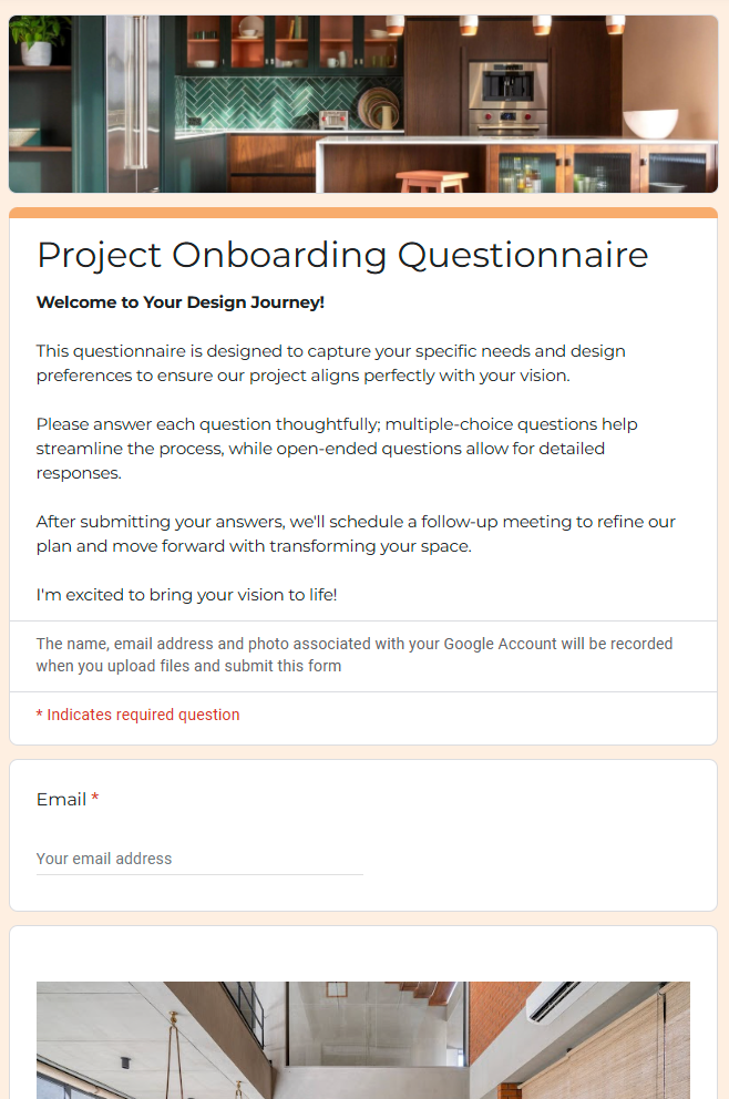 Interior view of a modern kitchen with dark wood cabinets, green backsplash, stainless steel appliances, and open shelves containing dishes and decor.