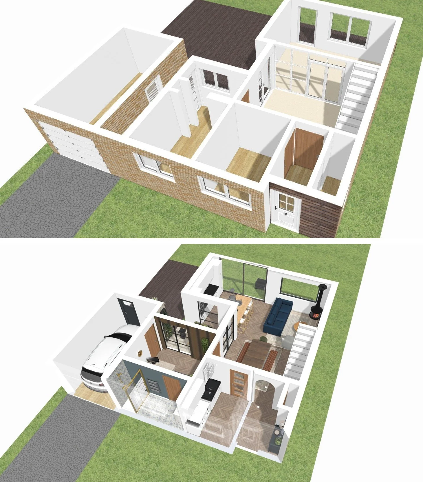 Downstairs layout change and small extensions to accommodate office, utility and extra bathroom