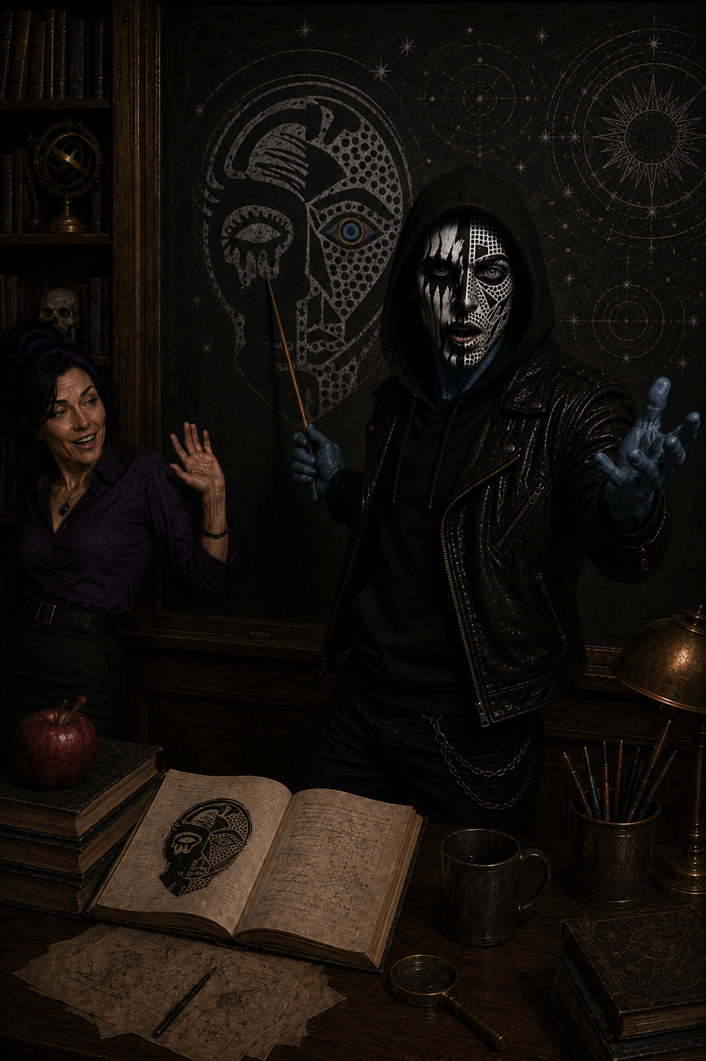 Tenet takes control of the lesson while Logic reluctantly agrees to let him tell the story.