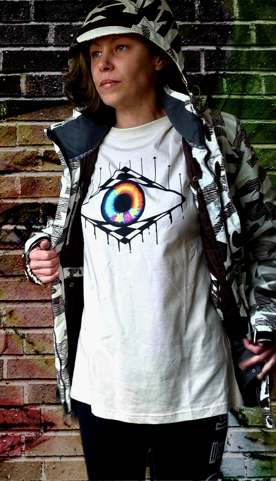 Founder wearing the signature tee