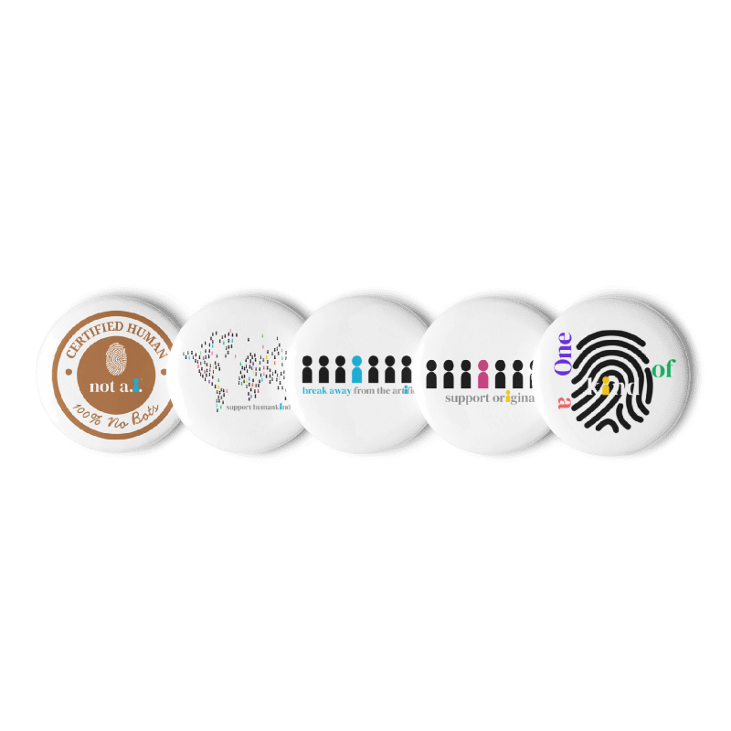 Brand Mission 5-Pack Pin Button Set