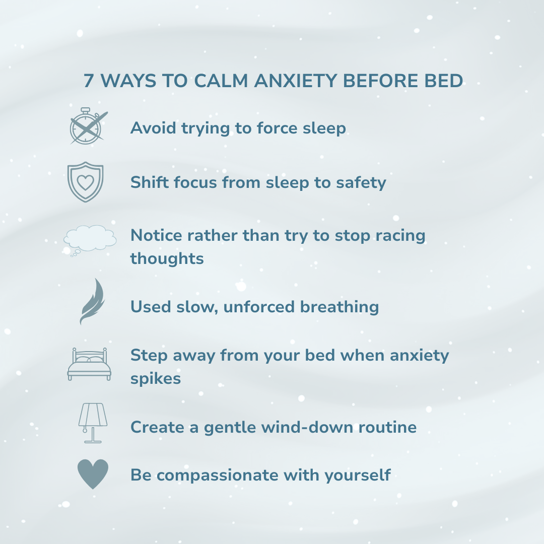 7 ways to calm anxiety before bed to overcome sleep problems and insomnia
