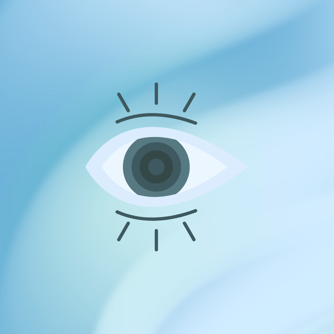 Image of eye and calm background representing the use of hypnotherapy for insomnia and sleep problems