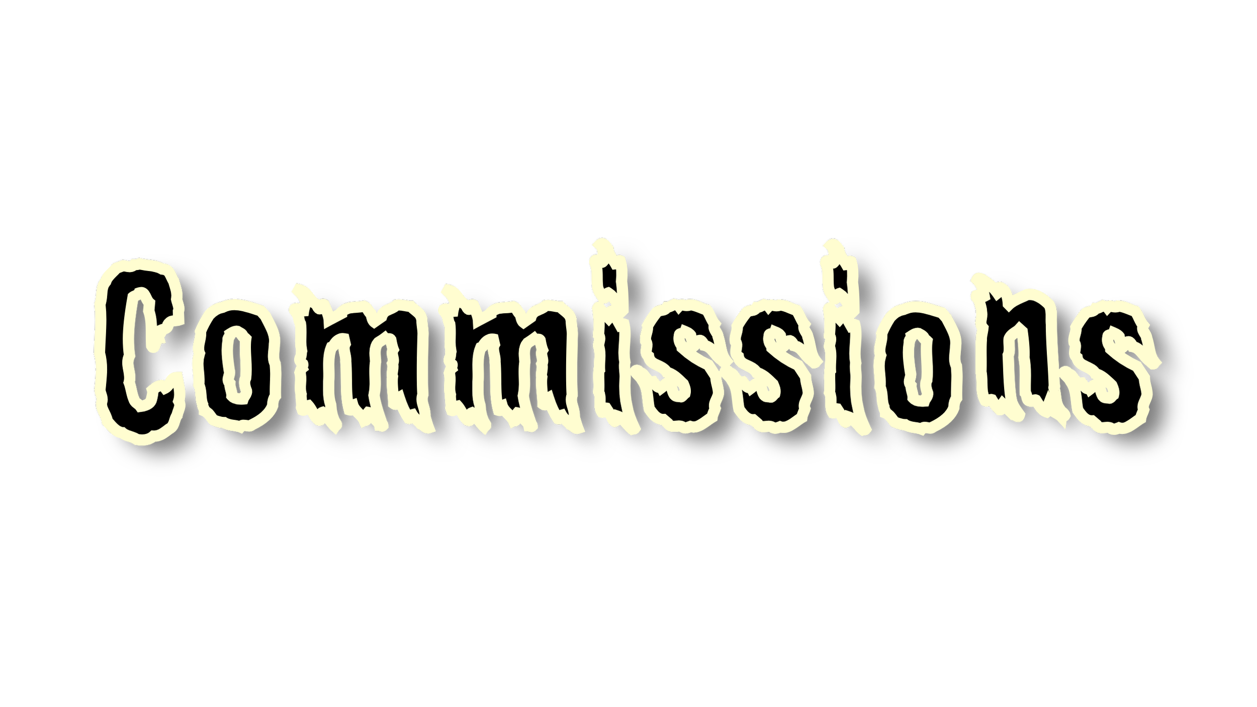 The word "Communissions" written in a distorted, hand-drawn style with a black background.