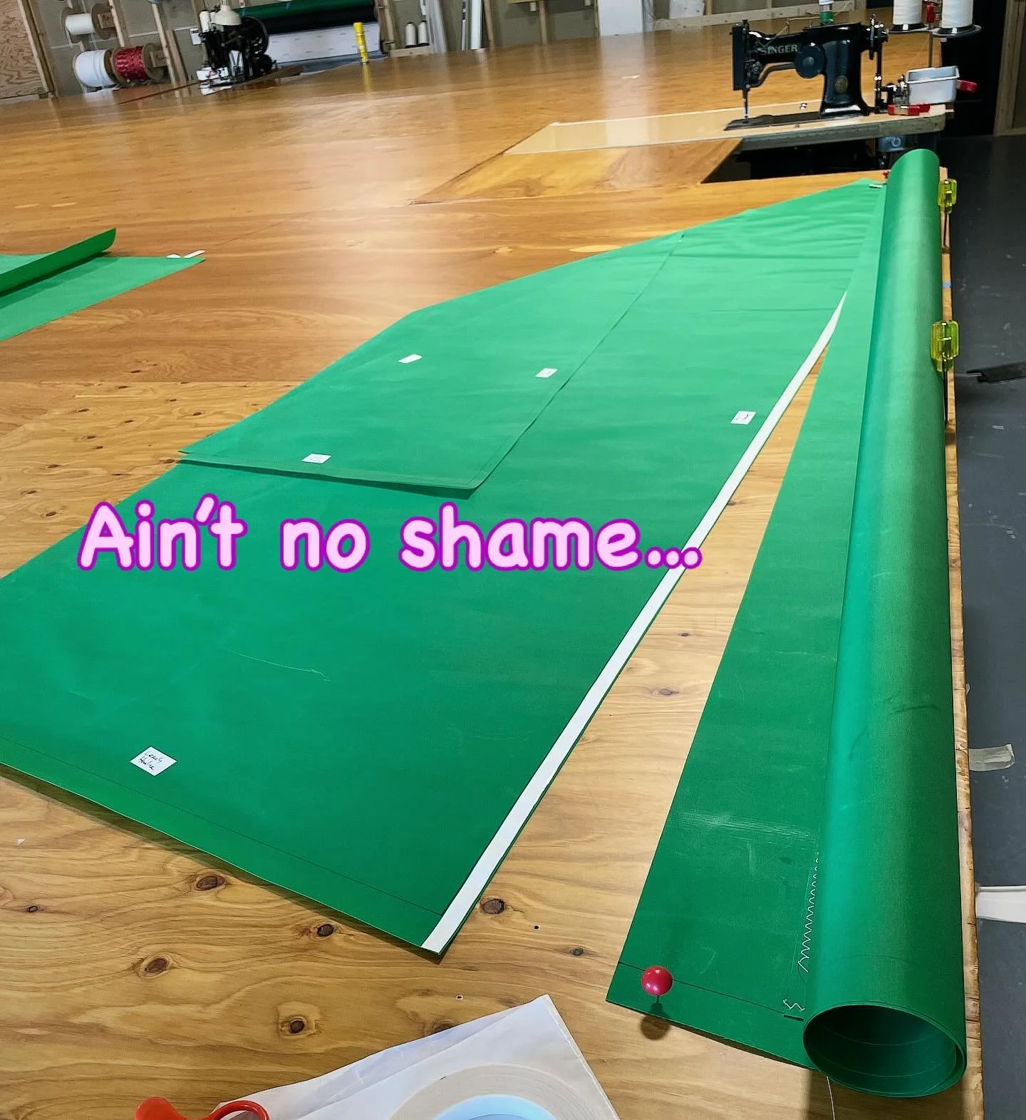 A customer ordered a sail kit from @sailrite for his Dyer dinghy and realized he didn&rsquo;t want to put it all together. There ain&rsquo;t no shame in realizing you got overly ambitious! Was happy to put it all together for him. Love the green Dacr