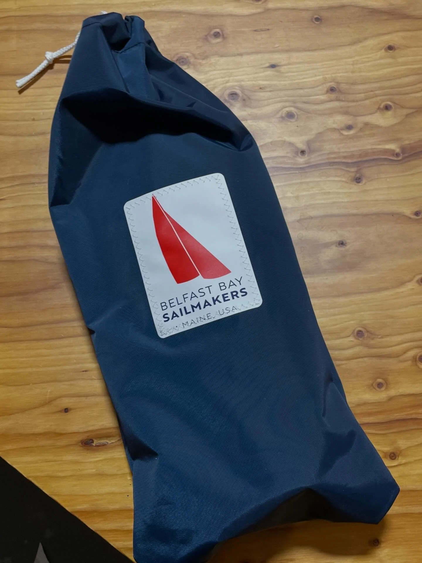 A new jib for a Penobscot 17 for Arch Davis Designs.

https://mobile.archdavisdesigns.com/

#sailmaker #newsail #madeinmaine