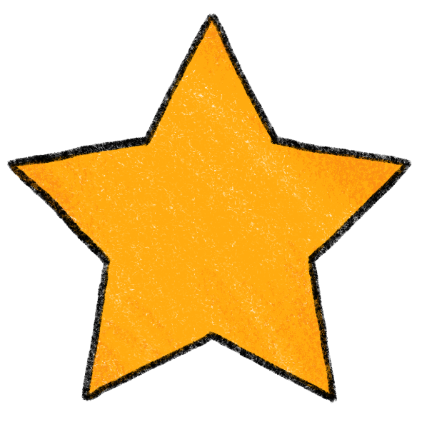 Yellow star drawn by Elvira Bekere