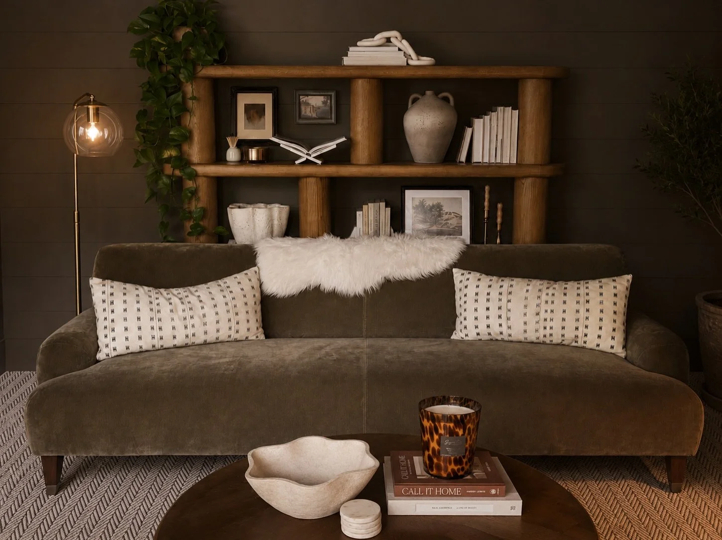 Layers of texture, warmth, and timeless design. 

Rich wood tones, soft textiles, and thoughtfully curated styling come together to create a space that feels both elevated and inviting. The beauty is always in the details.