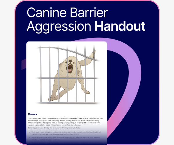 Canine Barrier Aggression handout