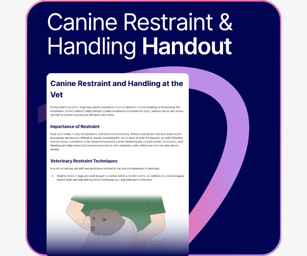 Canine Restraint and Handling at the Vet handout