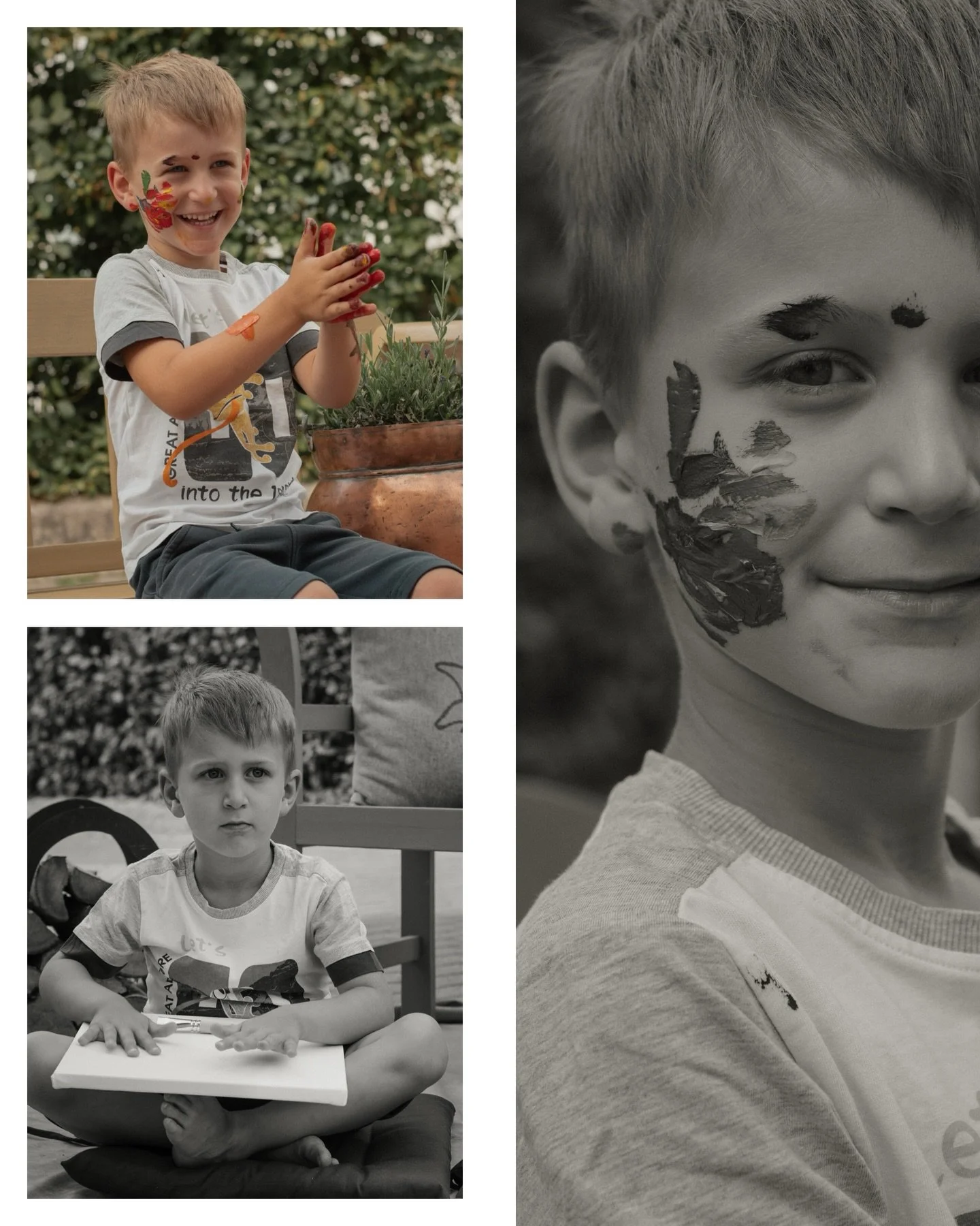 Manchmal sind die sch&ouml;nsten Meisterwerke nicht auf Leinw&auml;nden &ndash; sondern auf kleinen H&auml;nden und Gesichtern. 💛🎨 #KreativShooting #Farbenfroh #KindheitEntdecken #sommer @berufsfotografie_salzburg  #berufsfotografsalzburg