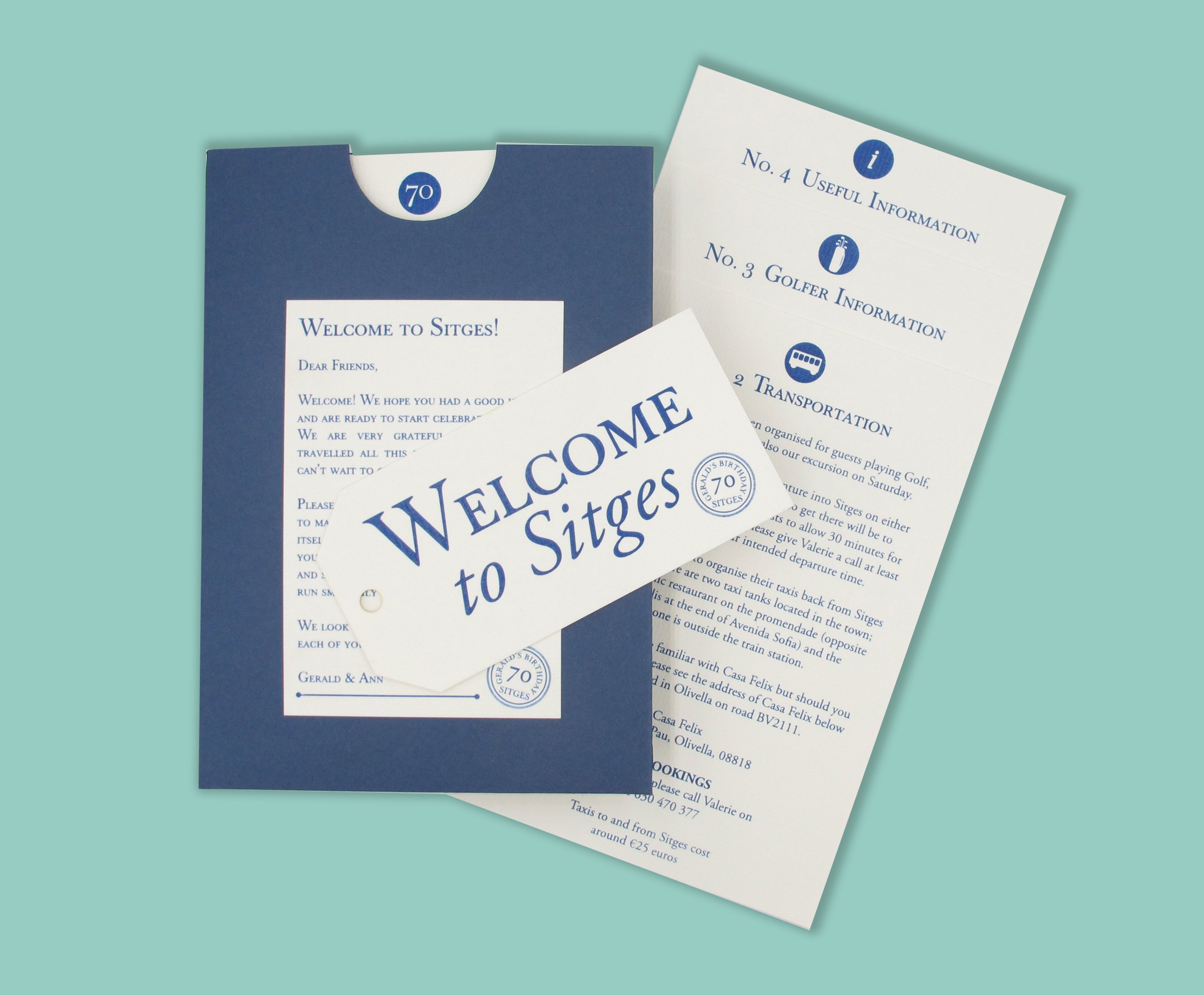 Sitges 70th Party Stationery