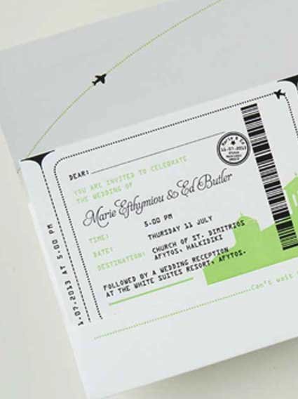 Letterpress Boarding Pass