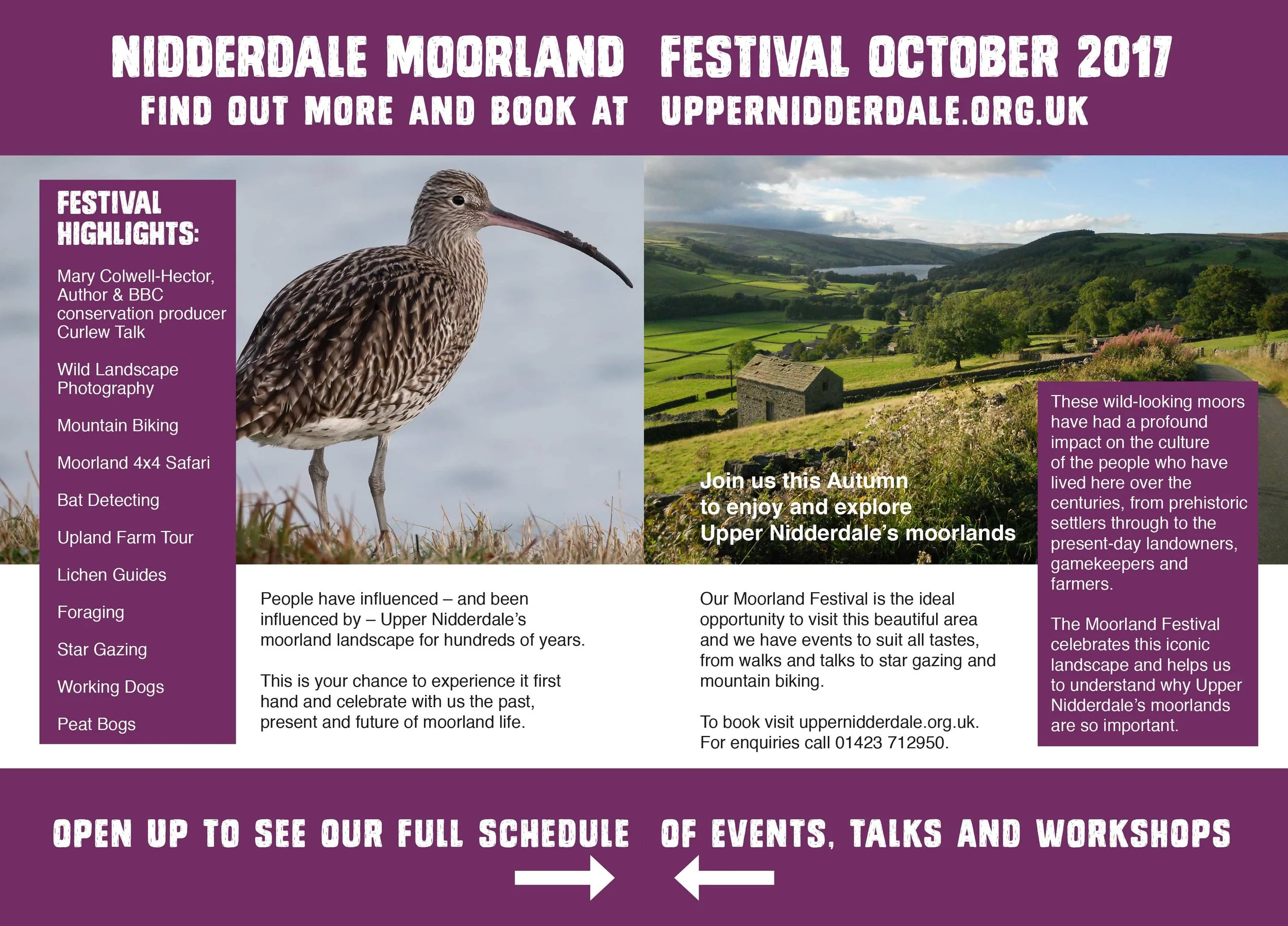 Centre pages from Moorland festival listings brochure