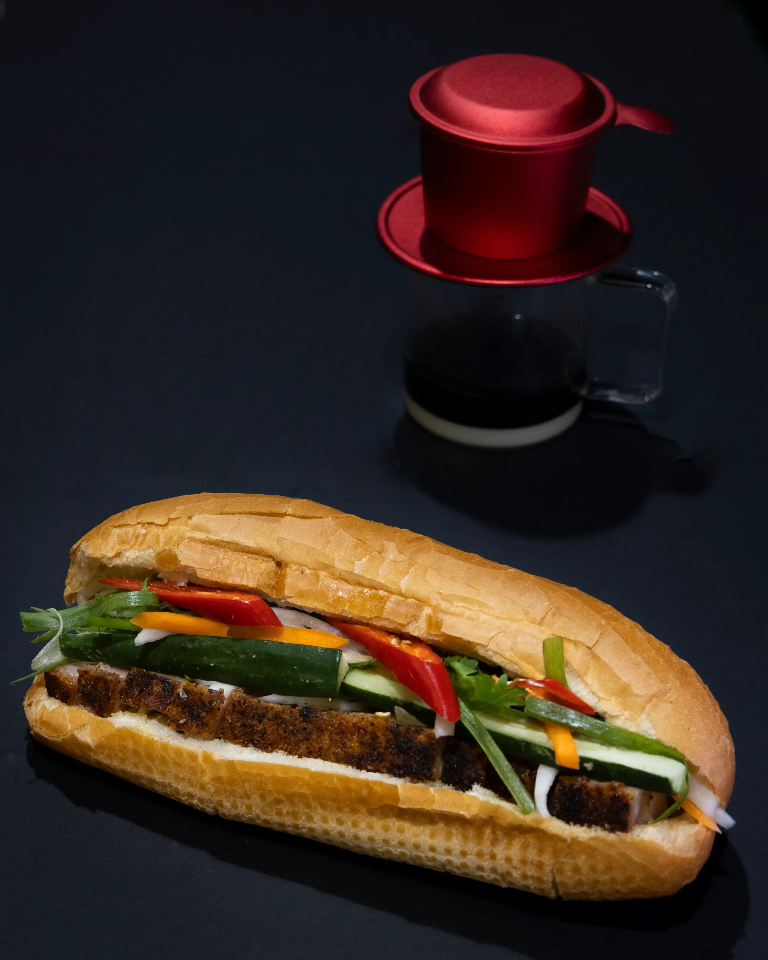 Roasted Pork Belly and Vietnam Milk Coffee