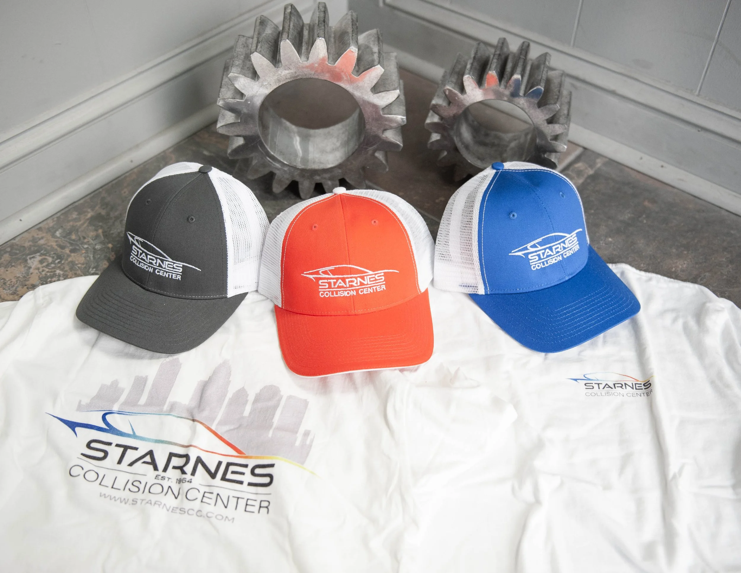Starnes Collision Center merchandise designed by Noda