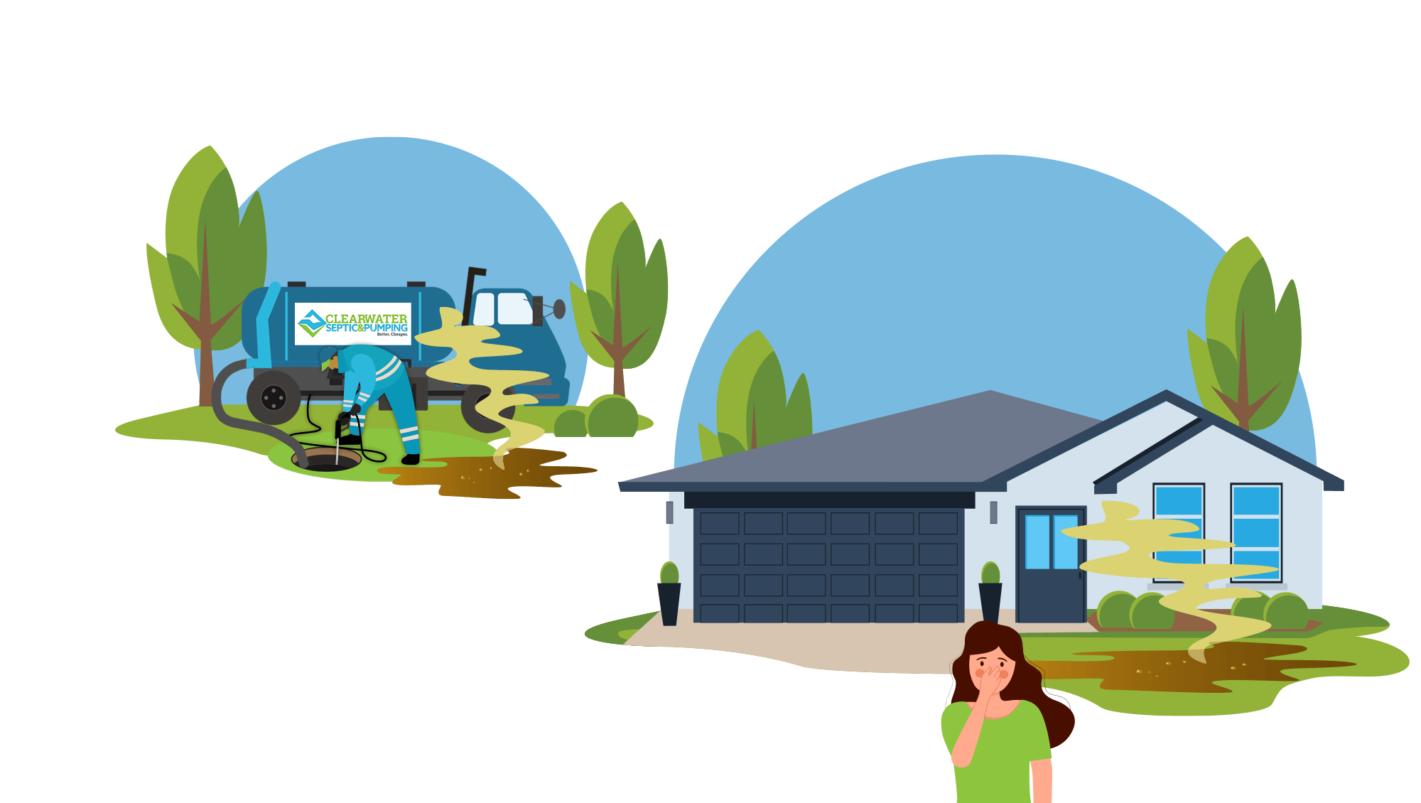 Graphic design illustrations for web design for client