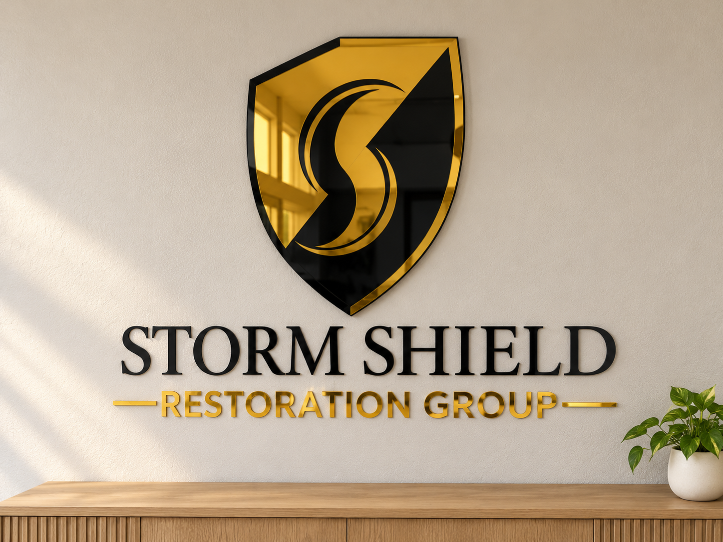 Storm Shield sign in modern reception-3.png