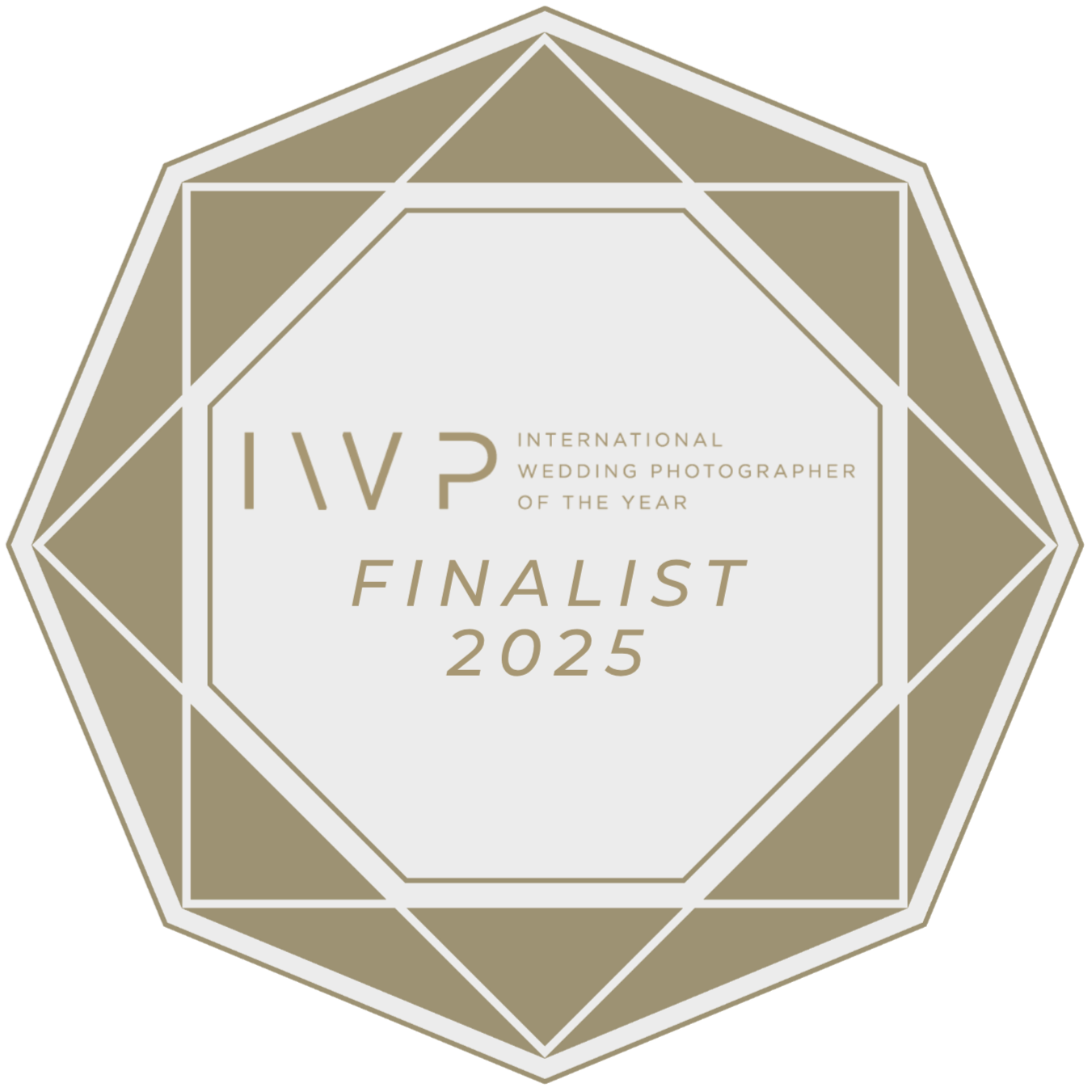 Sherman Tan Studio Melbourne wedding photographer badge for International Wedding Photographer of the Year Finalist 2025.