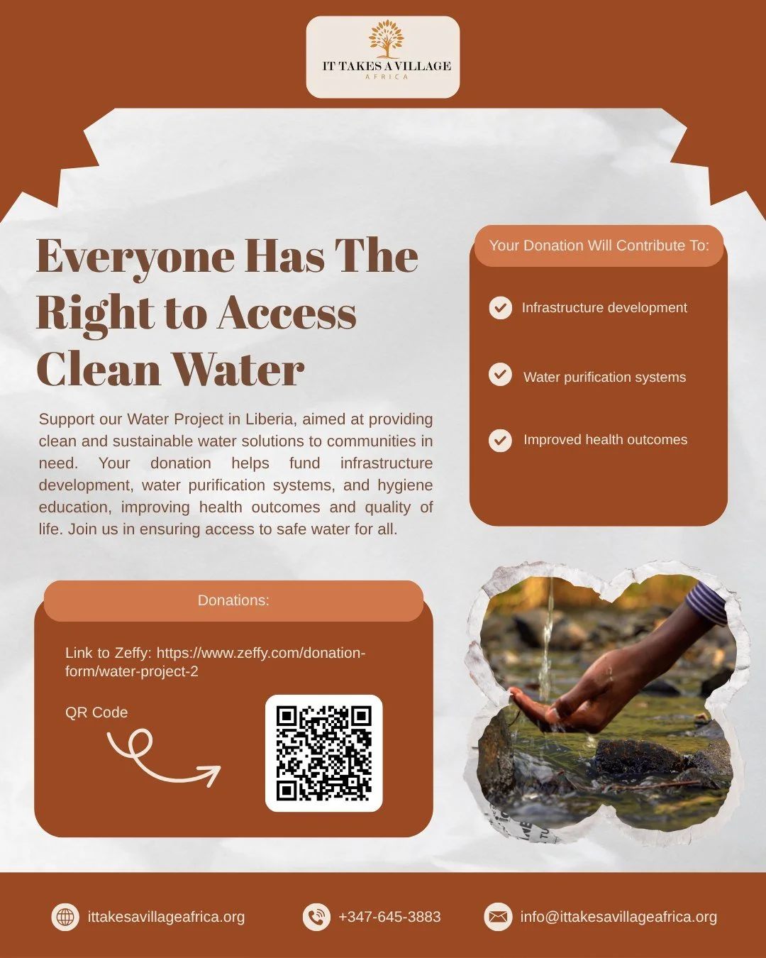 Clean water is not a luxury. It is a basic human right.
Through IT Takes a Village Africa&rsquo;s Water Project in Liberia, we are working to bring clean, sustainable water solutions to communities in need&mdash;because access to safe water changes e