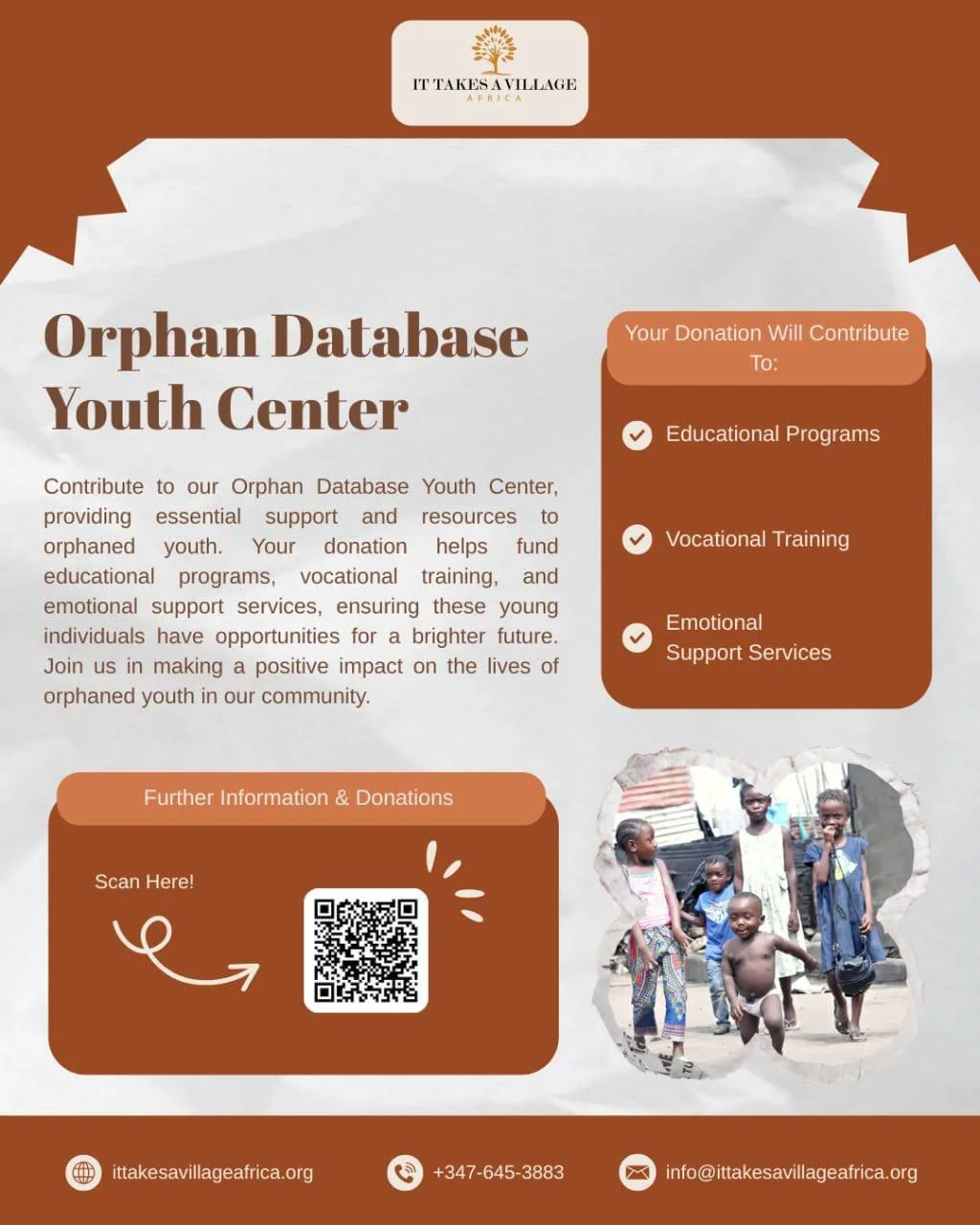 Every young person deserves to be seen, supported, and given a place to grow.⭐

Our Orphan Database Youth Center goes beyond records by creating a space where vulnerable youth can learn, connect, and build a sense of belonging. It provides access to 
