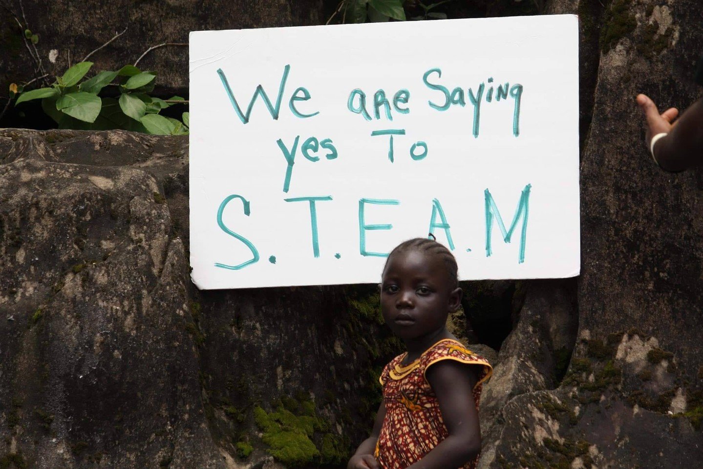 They had cardboard and markers. They made a statement.

When young people are given the space to express themselves, they use it fully. These are our STEAM students and we could not be more proud of each of them.

Help us create more spaces like this