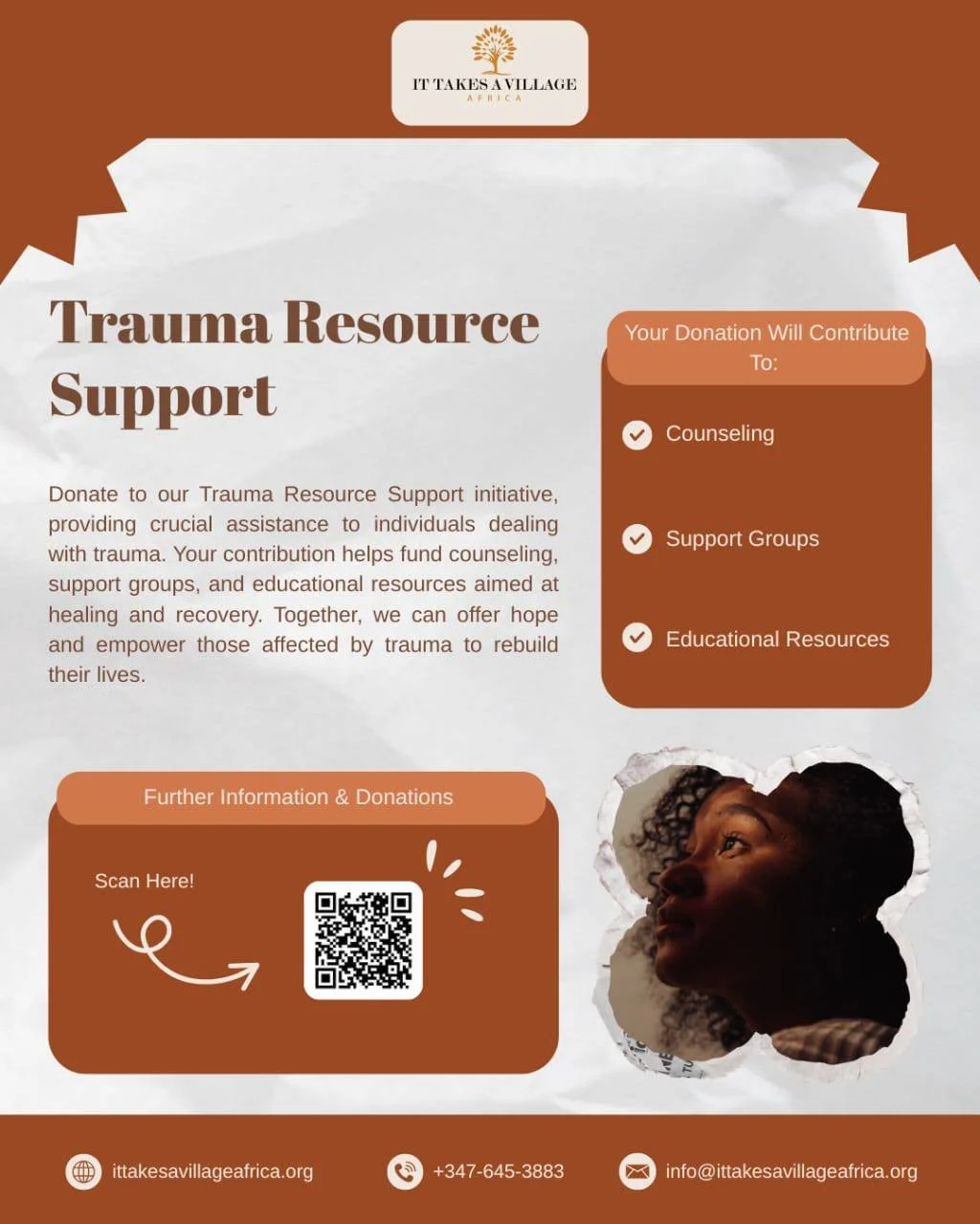 You cannot build a strong community on unhealed people.

Our Trauma Resource program provides culturally sensitive mental health support and trauma-informed care for individuals and families who have no other pathway to these services. Healing is not