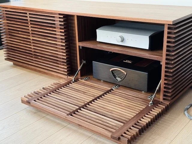 Custom slatted console