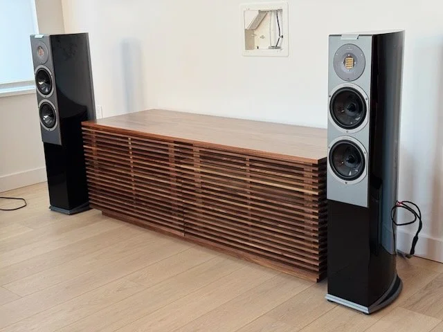 Custom slatted console