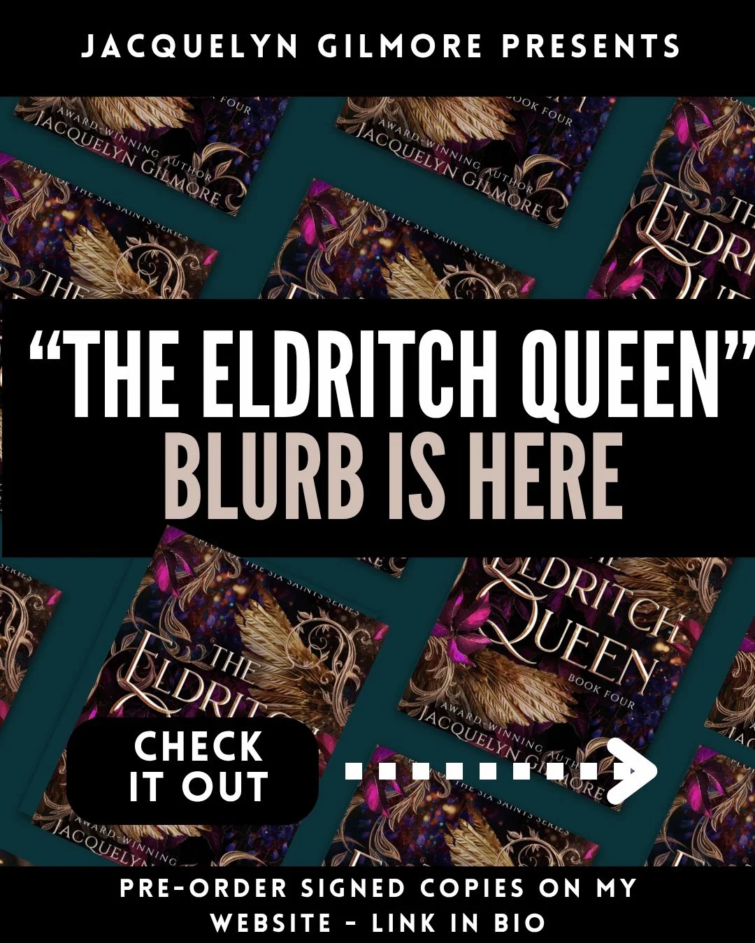 I am not delusional enough to think most of you have already finished The Nymph King 😂 BUT if you have&mdash;and you&rsquo;re ready to peek at what&rsquo;s waiting in the final book&mdash;the Eldritch Queen blurb is officially here!

Pulled into a w