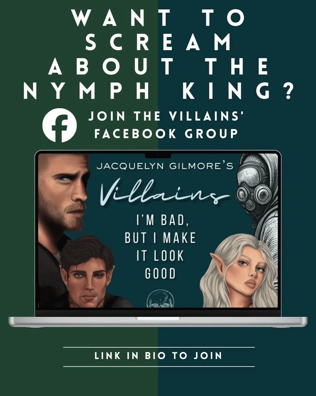 COME JOIN THE VILLAINS. 

Even if you don&rsquo;t use Facebook regularly, I am personally asking you to make an exception and COME HANG OUT WITH US. 

My Villains reader group has become one of my absolute favorite corners of the internet. I&rsquo;m 