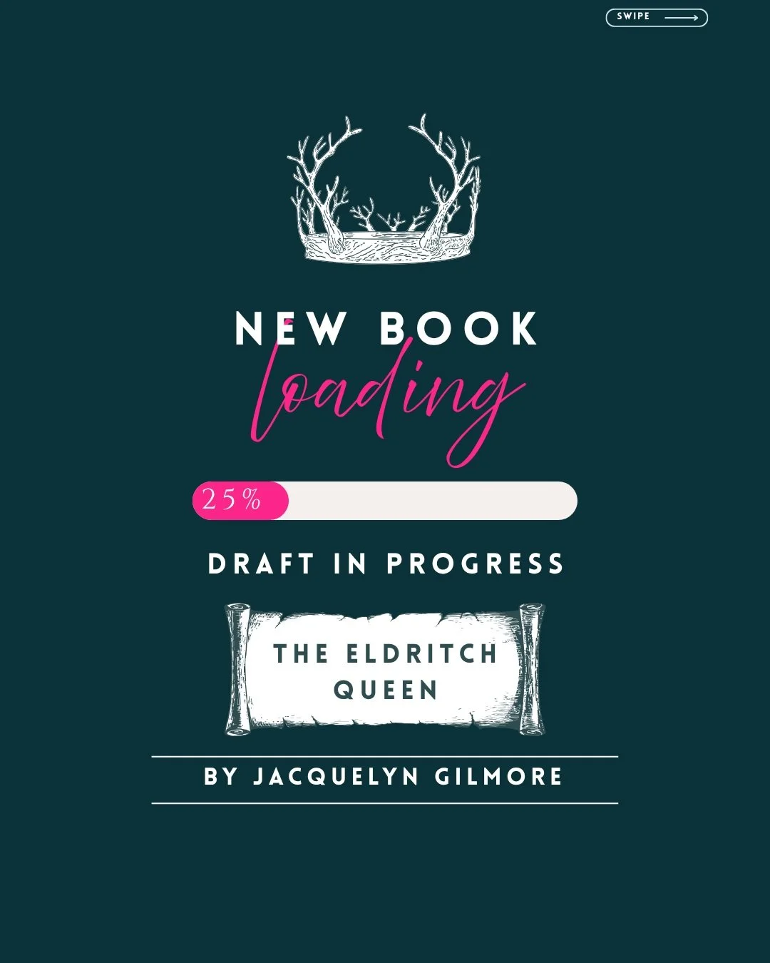 I am currently deep in the writing cave, working on The Eldritch Queen, and I am DYING to tell you everything happening in this book. But I am showing immense restraint and giving you spoiler-free teasers only. Please applaud my personal growth. 😂

